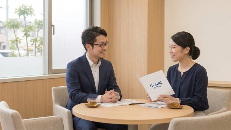 保護者面談での進路相談の様子